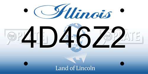 4D46Z2 Illinois License Plate