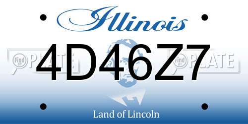 4D46Z7 Illinois License Plate