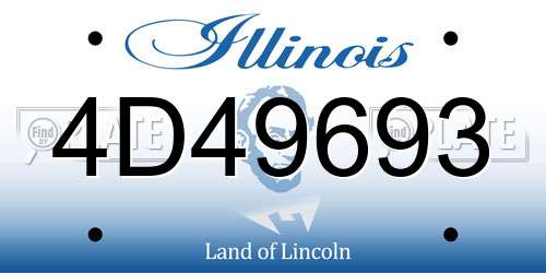 4D49693 Illinois License Plate