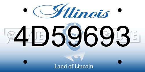 4D59693 Illinois License Plate
