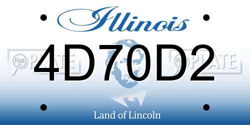 4D70D2 Illinois License Plate