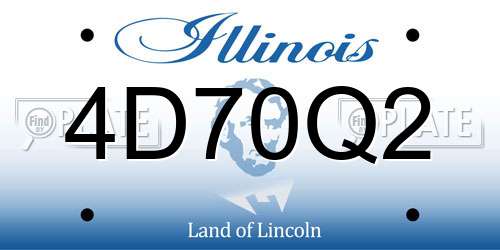 4D70Q2 Illinois License Plate