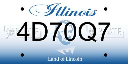 4D70Q7 Illinois License Plate