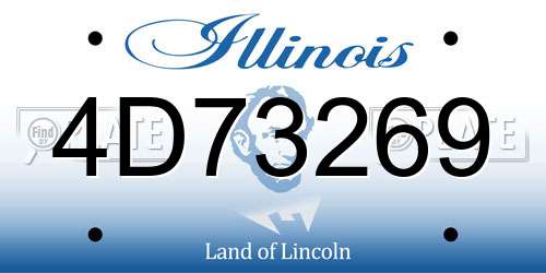 4D73269 Illinois License Plate