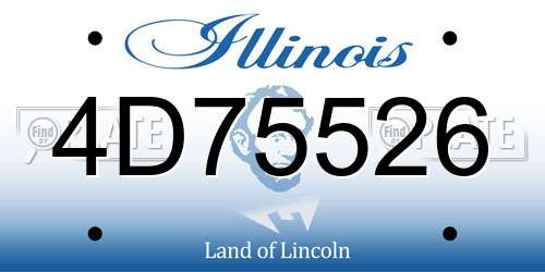 4D75526 Illinois License Plate