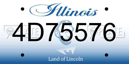 4D75576 Illinois License Plate