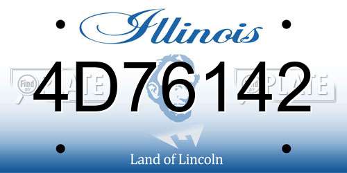 4D76142 Illinois License Plate