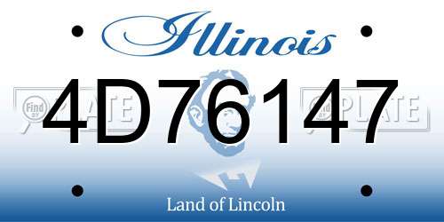4D76147 Illinois License Plate