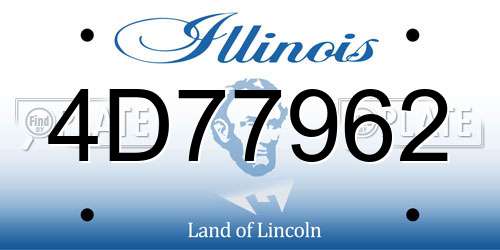 4D77962 Illinois License Plate