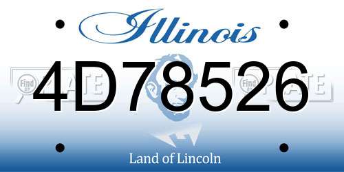 4D78526 Illinois License Plate