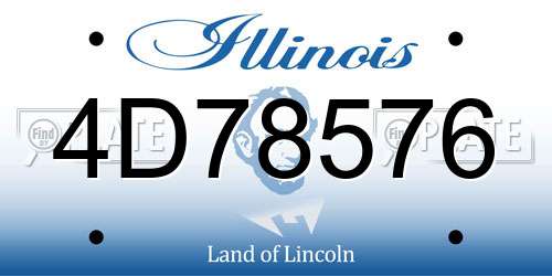 4D78576 Illinois License Plate