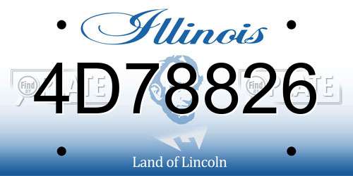 4D78826 Illinois License Plate