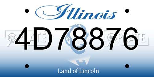 4D78876 Illinois License Plate