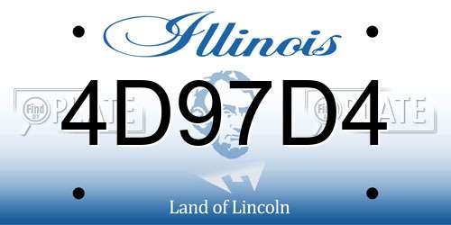 4D97D4 Illinois License Plate