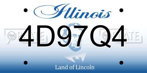 4D97Q4 Illinois License Plate
