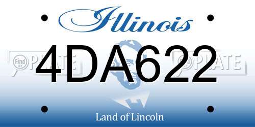 4DA622 Illinois License Plate