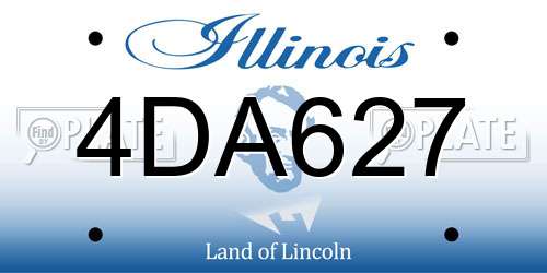 4DA627 Illinois License Plate