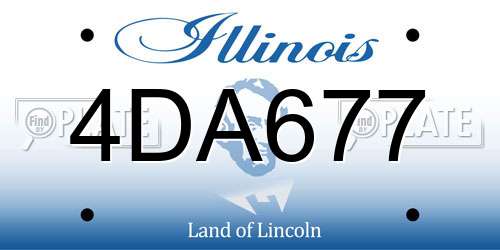 4DA677 Illinois License Plate