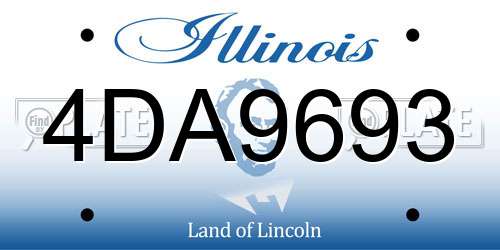4DA9693 Illinois License Plate