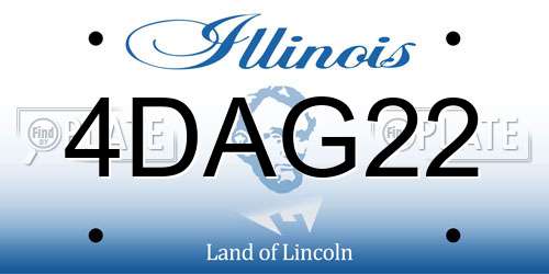 4DAG22 Illinois License Plate
