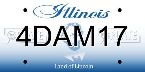 4DAM17 Illinois License Plate