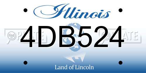 4DB524 Illinois License Plate
