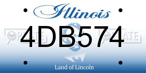 4DB574 Illinois License Plate
