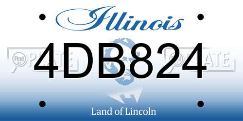 4DB824 Illinois License Plate