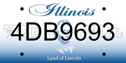 4DB9693 Illinois License Plate
