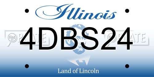 4DBS24 Illinois License Plate