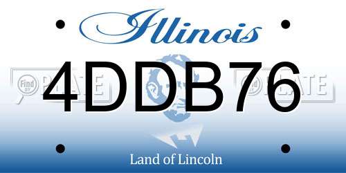 4DDB76 Illinois License Plate
