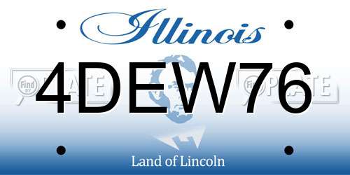 4DEW76 Illinois License Plate