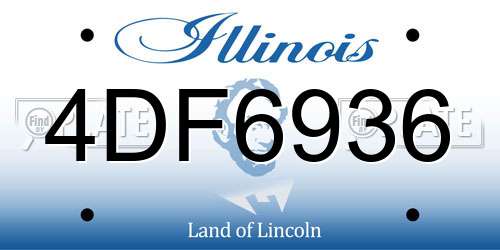 4DF6936 Illinois License Plate