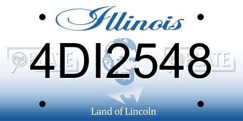 4DI2548 Illinois License Plate