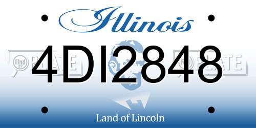 4DI2848 Illinois License Plate