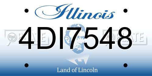 4DI7548 Illinois License Plate
