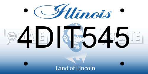 4DIT545 Illinois License Plate
