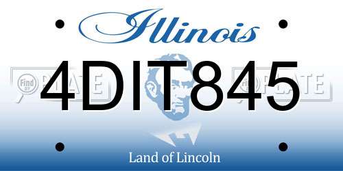 4DIT845 Illinois License Plate