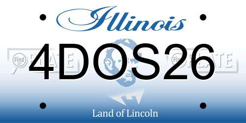 4DOS26 Illinois License Plate