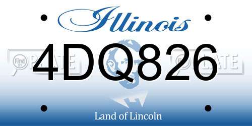 4DQ826 Illinois License Plate