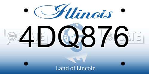 4DQ876 Illinois License Plate