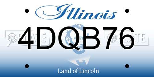 4DQB76 Illinois License Plate