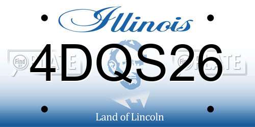 4DQS26 Illinois License Plate