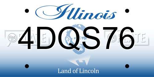 4DQS76 Illinois License Plate