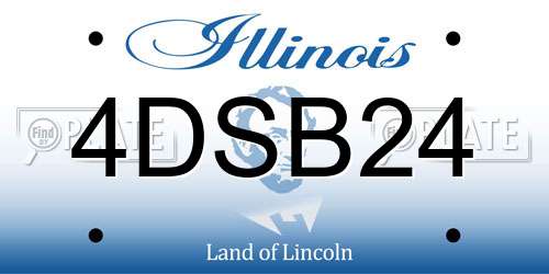 4DSB24 Illinois License Plate