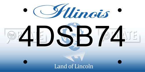 4DSB74 Illinois License Plate