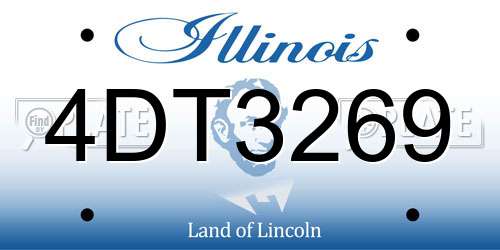 4DT3269 Illinois License Plate