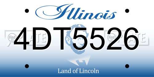 4DT5526 Illinois License Plate