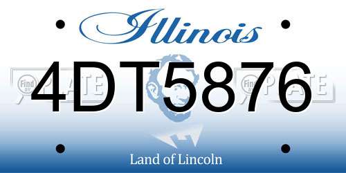 4DT5876 Illinois License Plate