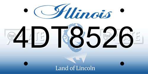 4DT8526 Illinois License Plate